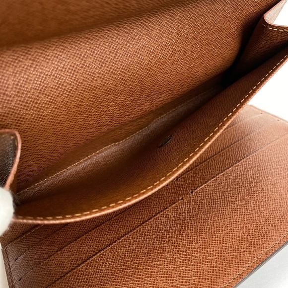 Louis Vuitton Porte Tresor International Tri fold Wallet Brown - Picture 4 of 5